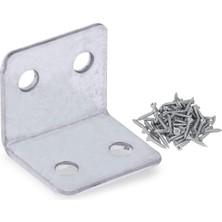 Valor BADEM10 Mobilya Dolap Köşe Bağlantı Sabitleme L Demir Gönye 25X25X30 mm (25 Adet)