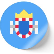 İberk 30 Adet - 5.5 cm Sticker Etiket - Vektörel Ülke Bayraklı Melilla Bayrağı