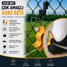 Dinç Spor 3’lü Çok Amaçlı Futbol Temalı Askı ve Ayakkabı Çekeceği Seti
