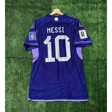 Breathless Arjantin 2022 Dünya Kupası Lionel Messi Deplasman Forması