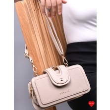 Jara Bag Berlin Kadın Çapraz Çanta | Gold Detaylı, Şık, Zarif ve 3 Bölmeli ⭐