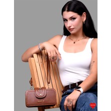 Jara Bag Berlin Kadın Çapraz Çanta | Gold Detaylı, Şık, Zarif ve 3 Bölmeli ⭐