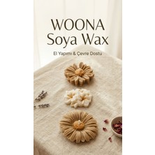 Woona Doğal Soya Mumu Papatya ve Ortanca Dekoratif El Yapımı Doğal Soya Wax Premium Kokulu Mum Seti