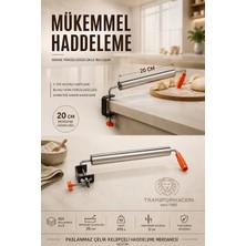 Transformacion Endüstriyel Mantımatik 20 cm  Masaya Sabitlenebilir Merdane Mantı Börek Pizza Hamur Açma Makinesi Oklavası Rulmanlı 723417