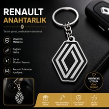 Filamel 2'li Set Yeni Nesil Renault Uyumlu Oto Anahtarlığı - Çift Renkli Kabartmalı Elmas Logolu Aksesuar