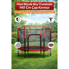 Selfbuysell Fileli 140 cm Büyük Boy Trambolin