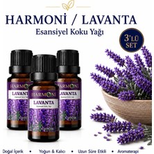Harmoni Lavanta Esansiyel Uçucu Koku 3X10 ml Difüzör Esansı Buhurdanlık Yağı ve Oda Kokusu