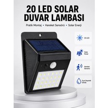 Epilons Su Geçirmez IP65 20 LED Solar Sensörlü Bahçe ve Veranda Aydınlatma Yeni Nesil