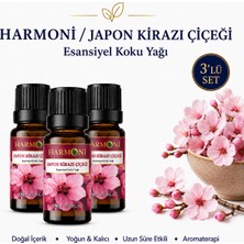 Harmoni Japon Kiraz Çiçeği Esansiyel Uçucu Koku 3x10ML Difüzör Esansı Buhurdanlık Yağı ve Oda Kokusu
