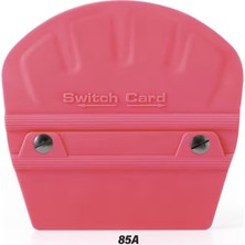 Modi Switch Card Oval Ragle Ppf/tph Cam Filmi Çekme Uygulama Aparatı Teflonlu 85A Sertlik 10X9CM Pembe
