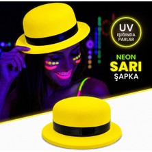 Sepetopia Neon Sarı Uv Parti Şapkası Plastik