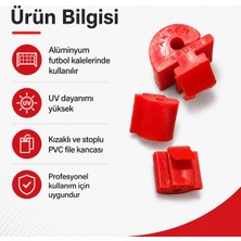 ASESTT Kızaklı PVC File Tutucu Kanca 100 Adet - UV Katkılı Stoplu Alüminyum Futbol Kalesi İçin