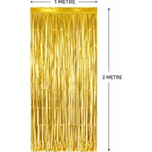 Sepetopia Gold Metalize Parti Perdesi 100X200 cm – Kapı ve Arka Fon Perdesi
