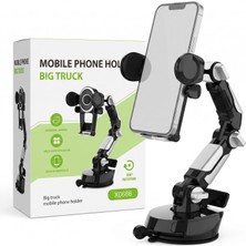 Közen Profesyonel Araç Içi Telefon Tutucu (Tır/kamyon/otomobil) - 360° Dönebilen Kademeli Robotik Kollu Vantuzlu Stand