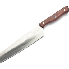 TH Usuba Şef Bıçağı – 4116 Alman Çeliği, A Kalite Afrika Mor Gül Ağacı Kabza (32.5 Cm)