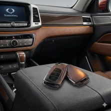 Modi Torres Musso Korando Uyumlu Smart 3 Buton Silikon Oto Anahtar Kumanda Kabı Kılıf Gri