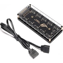 1001 4847 Argb Rgb LED 3 Pin 11 Port 5V Sata Power Güç Fan Çoklayıcır Şerit Hub Kablo Splitter
