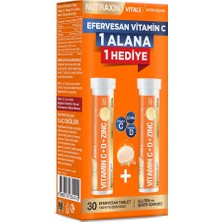 1001 Effervescent Vitamin C-D-Zinc – 1000 Mg C Vitamini, 400 Iu D3 ve 10 Mg Çinko Içeren Portakal Ar