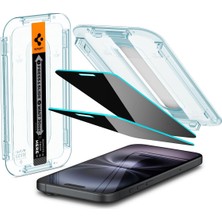 1001 iPhone 16 / 15 ile Uyumlu Kolay Kurulum Cam Ekran Koruyucu Glas.tr Ez Fit Privacy Hd (2 Adet) Hayale