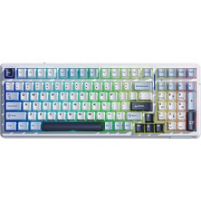 1001 F99 3 Modlu Rgb Hot Swap Mekanik Linear Graywood V3 Switch Kablosuz Makrolu Klavye Lacivert