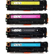 1001 Hp Uyumlu CB540A CB541A-CB542A-CB543A 125A 2200 Sayfa Kapasiteli Colorjet Renkli Muadil Toner Set (4