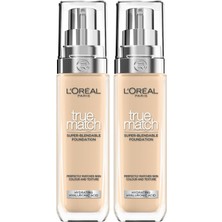 1001 L'oréal Paris True Match Bakım Yapan Fondöten - 2n Nötr Alt Ton (2 Paketi)