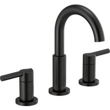1001 Faucet Nicoli Yaygın Banyo Bataryası 3 Delikli, Mat Siyah Banyo Bataryası, Banyo Lavabo Bataryas�