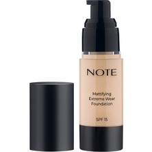 1001 Cosmetics Mattifying Extreme Wear 01 Beige Mat Bitişli Spf 15 Kapatıcı Fondöten