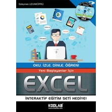 1001 Yeni Başlayanlar Için Excel: Oku, Izle, Dinle, Öğren! Interaktif Eğitim Videoları Kodlab Tv