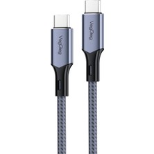 1001 100W 5A E-Mark Çipli Pd Type-C To Type-C Hızlı Şarj ve Data Kablosu 2 Metre