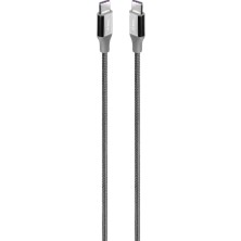 1001 Alumicable Usb-C - Usb-C 300CM 60W Pd/qc Hızlı Şarj/data Kablosu Uzay Grisi