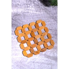 1001 Bambu 18 cm Kare Nihale Çaydanlık Altlığı Tencere Altlığı