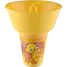 1001 Tweety Lisanslı Cips ve Mısır Kovalı Pipetli Bardak