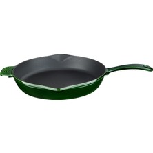 1001 Metal Premium Serisi - Döküm Kızartma Tavası, Yuvarlak, 28 Cm, Majolik Yeşil
