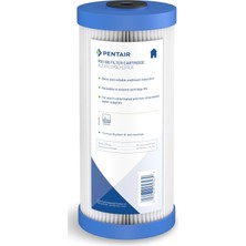 1001 Pentair Pentek R50-BB Su Filtresi, 25.4 cm Büyük Mavi, Polyester Kartuş, 25.4 x 11.4 Cm, 50 Mikro