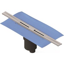 1001 V-Flow Clear-Cut 5701678 Duş Kanalı, Alttan Çıkışlı, 60 Cm, Parlak Krom