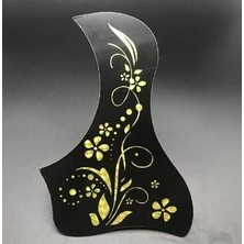 1001 PG157G Pickguard Gitar Pena Koruyucu Bird Polite Sarı Çiçekli