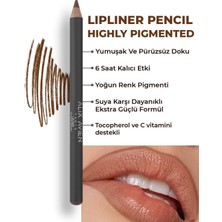 1001 Uzun Süre Kalıcı Dağılma Yapmayan Nemlendirici Dudak Kalemi - Lipliner Pencil 09 Warm Brown