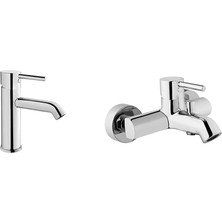 1001 Minimax S Lavabo Bataryası + Banyo Bataryası Seti