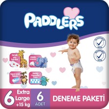 1001 Bebek Bezi 6 Numara X-Large (15+ Kg) 6 Adet – Deneme Paketi, Yüksek Emicilik