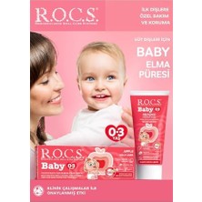 1001 Baby Elma Püresi Aromalı Diş Macunu ve Diş Fırçası Seti