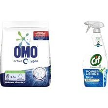 1001 Active Oxygen Toz Çamaşır Deterjanı Beyazlar Için, 4.5 Kg(1) Cif Power Shine Cleanboost Sprey T