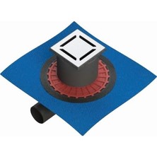 1001 V-Flow Kare 5607270 Duş Kanalı, Yandan Çıkışlı, 15X15 Cm, Parlak Krom
