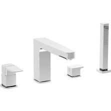 1001 Vitra Root Square A42757 Küvet Bataryası, 4 Delikli, Krom
