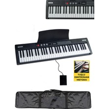 1001 PS4000BK Tuş Hassasiyetli 61 Tuşlu Org Bluetooth USB Midi (Sustain Pedalı Çanta)