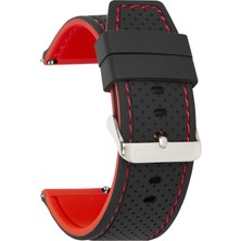 1001 20MM-22MM-24MM Saat Uyumlu Delikli Spor Silikon Saat Kordonu Kayışı A54