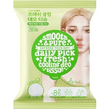 1001 Smooth&pure Cooling Deo Tissue Cilt Serinletici,multi Fonksiyonel Vegan Deodorant Mendil