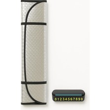 1001 Oto Güneşlik & Park Numaratörü Seti – Katlanabilir Güneşlik (130X60) + Gizlenebilir Telefon