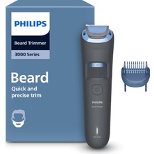 1001 Beard Trimmer 3000 Serisi, Siyah, 20 Uzunluk Ayarı, Kendini Bileyen Bıçaklar, 60 Dakika Kablosuz