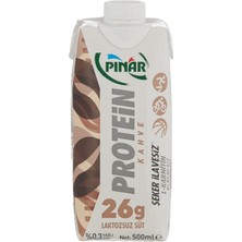 1001 Kahveli Laktozsuz Protein Süt 500 ml 26G Protein, Şeker Ilavesiz